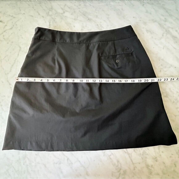 Adidas Climacool Black Knit Skort Side Zip Pockets Golf Tennis - Women's Size 12 - Picture 7 of 8